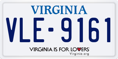 VA license plate VLE9161