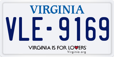 VA license plate VLE9169