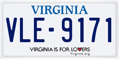 VA license plate VLE9171