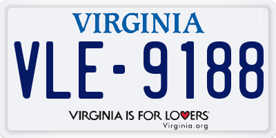 VA license plate VLE9188