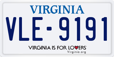 VA license plate VLE9191