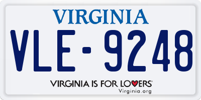 VA license plate VLE9248