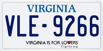 VA license plate VLE9266