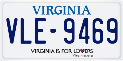 VA license plate VLE9469