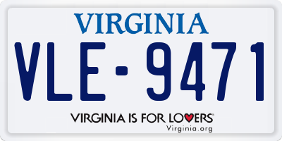 VA license plate VLE9471