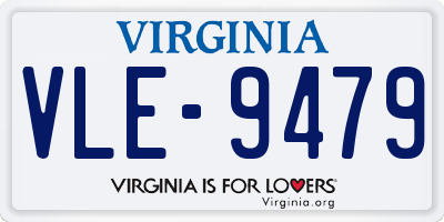 VA license plate VLE9479