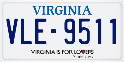 VA license plate VLE9511