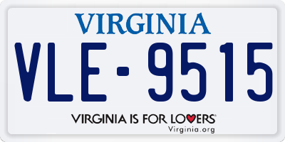 VA license plate VLE9515
