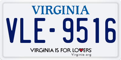 VA license plate VLE9516