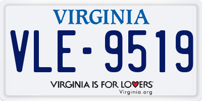 VA license plate VLE9519
