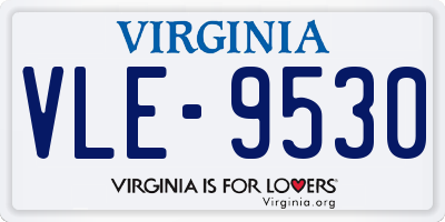 VA license plate VLE9530