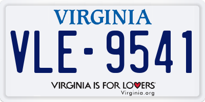 VA license plate VLE9541
