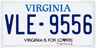 VA license plate VLE9556