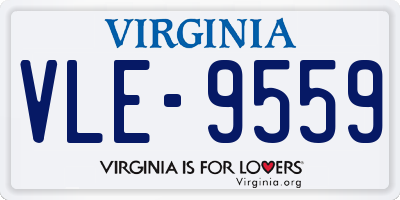 VA license plate VLE9559