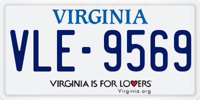 VA license plate VLE9569