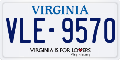 VA license plate VLE9570