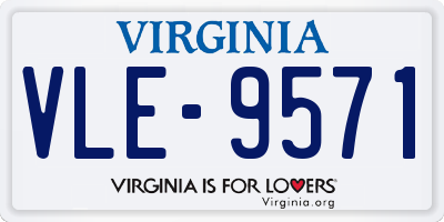 VA license plate VLE9571