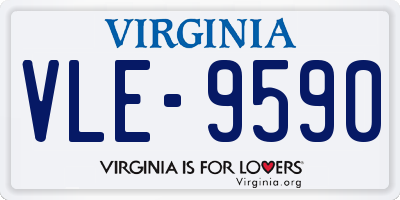 VA license plate VLE9590