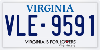 VA license plate VLE9591