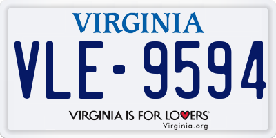 VA license plate VLE9594