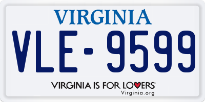VA license plate VLE9599
