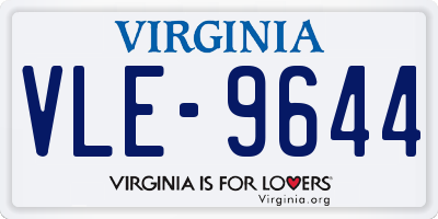 VA license plate VLE9644