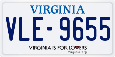 VA license plate VLE9655