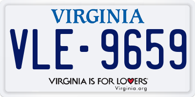 VA license plate VLE9659