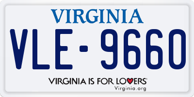 VA license plate VLE9660