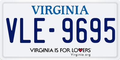 VA license plate VLE9695