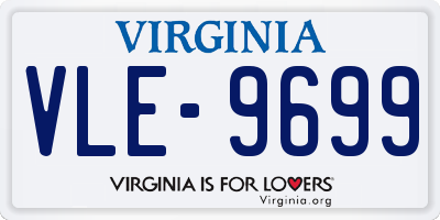 VA license plate VLE9699