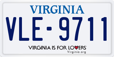 VA license plate VLE9711