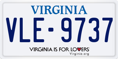 VA license plate VLE9737