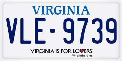 VA license plate VLE9739
