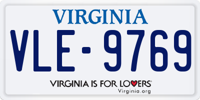 VA license plate VLE9769