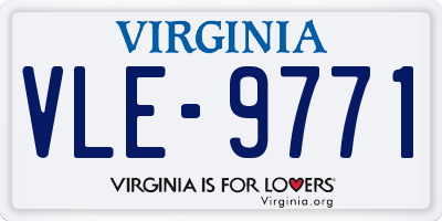 VA license plate VLE9771