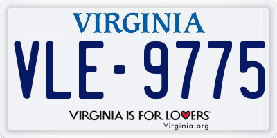 VA license plate VLE9775