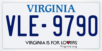 VA license plate VLE9790