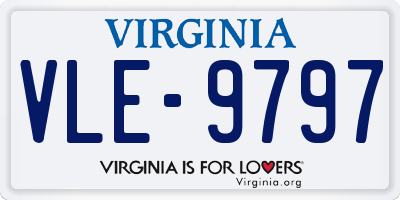 VA license plate VLE9797