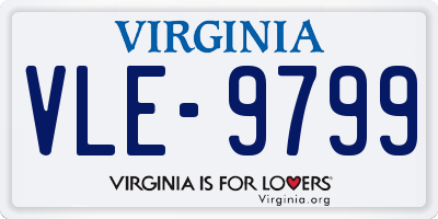 VA license plate VLE9799