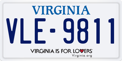 VA license plate VLE9811