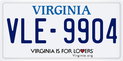 VA license plate VLE9904