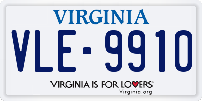 VA license plate VLE9910