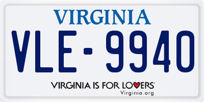 VA license plate VLE9940