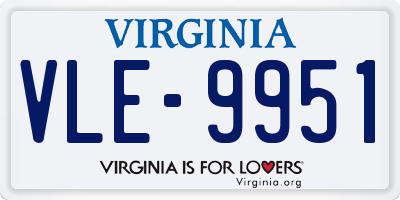 VA license plate VLE9951