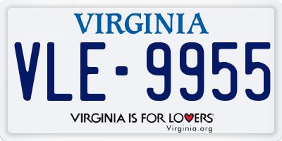 VA license plate VLE9955