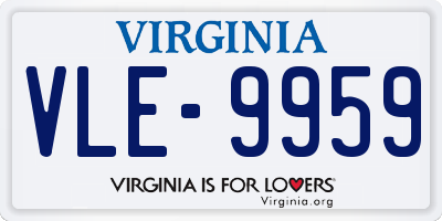 VA license plate VLE9959