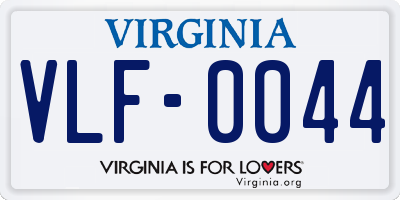 VA license plate VLF0044