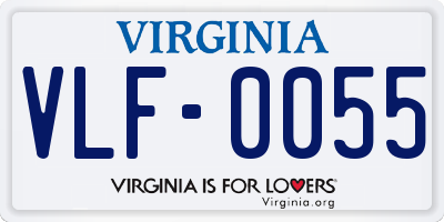 VA license plate VLF0055