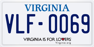 VA license plate VLF0069